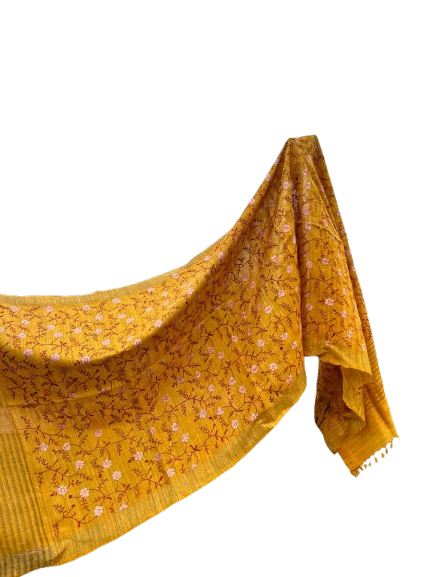 Tussar Sozni Dupatta – Full Jalli Work