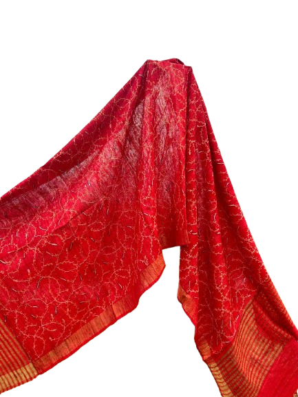 Tussar Sozni Dupatta – Full Jalli Work - Image 3