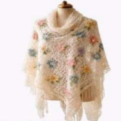 Crochet Floral Shawl