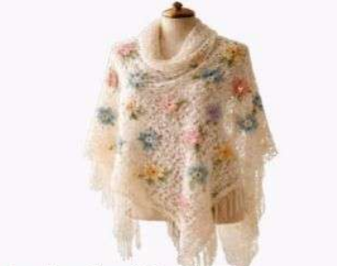 Crochet Floral Shawl