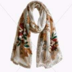 Embroidered Silk Stole