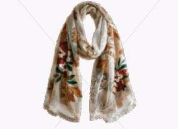 Embroidered Silk Stole