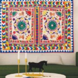 Hand-Embroidered Wall Hanging